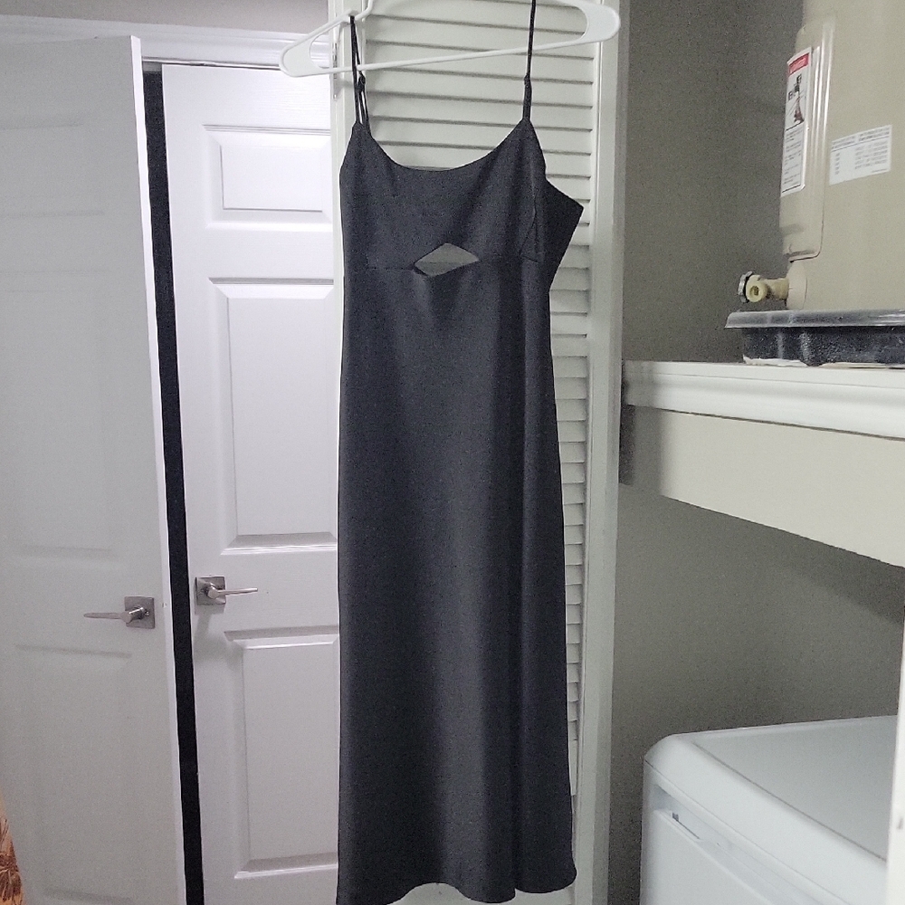 Banana Republic Gray Spaghetti Strap Slip Dress